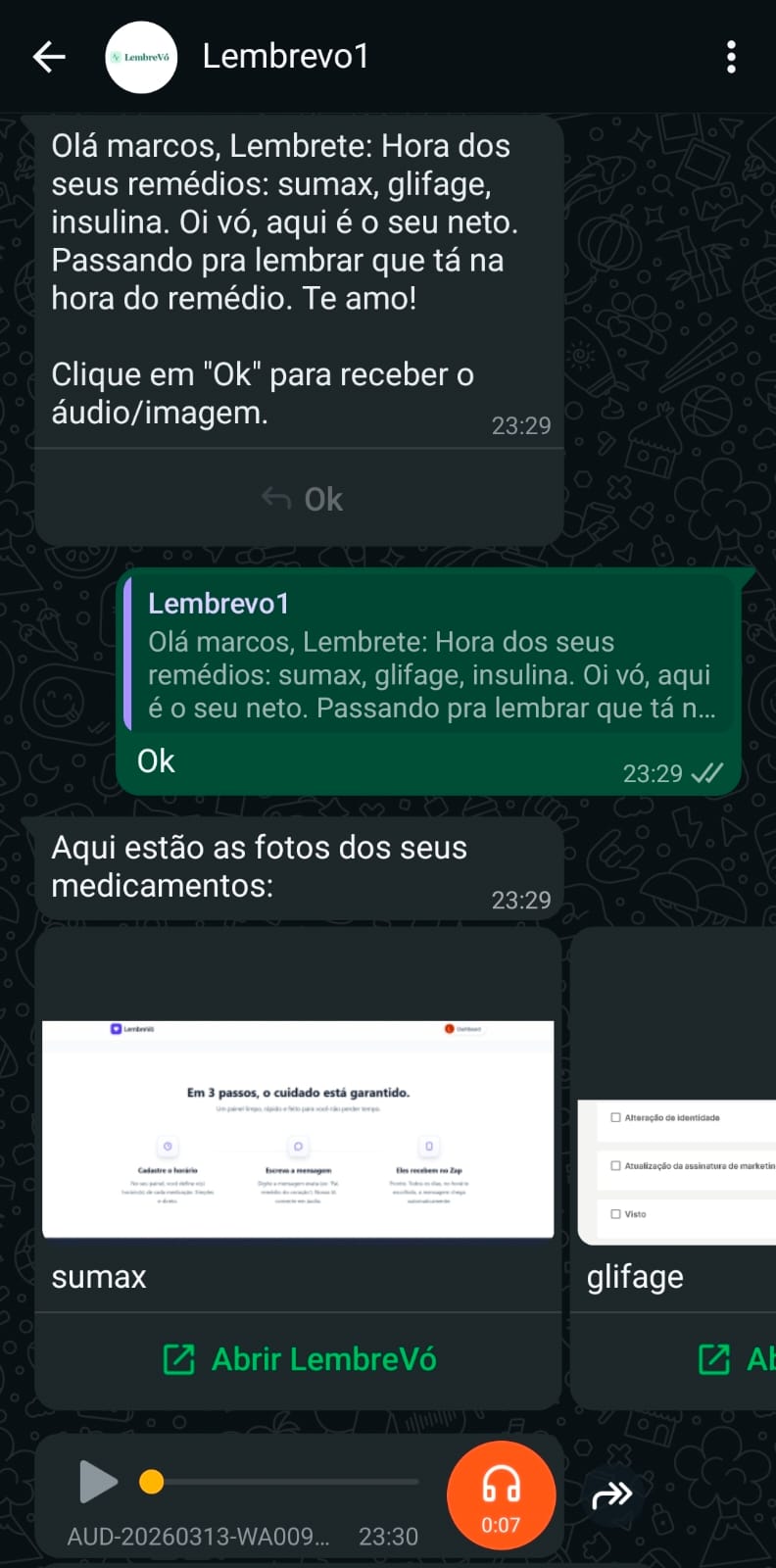Demonstração LembreVó